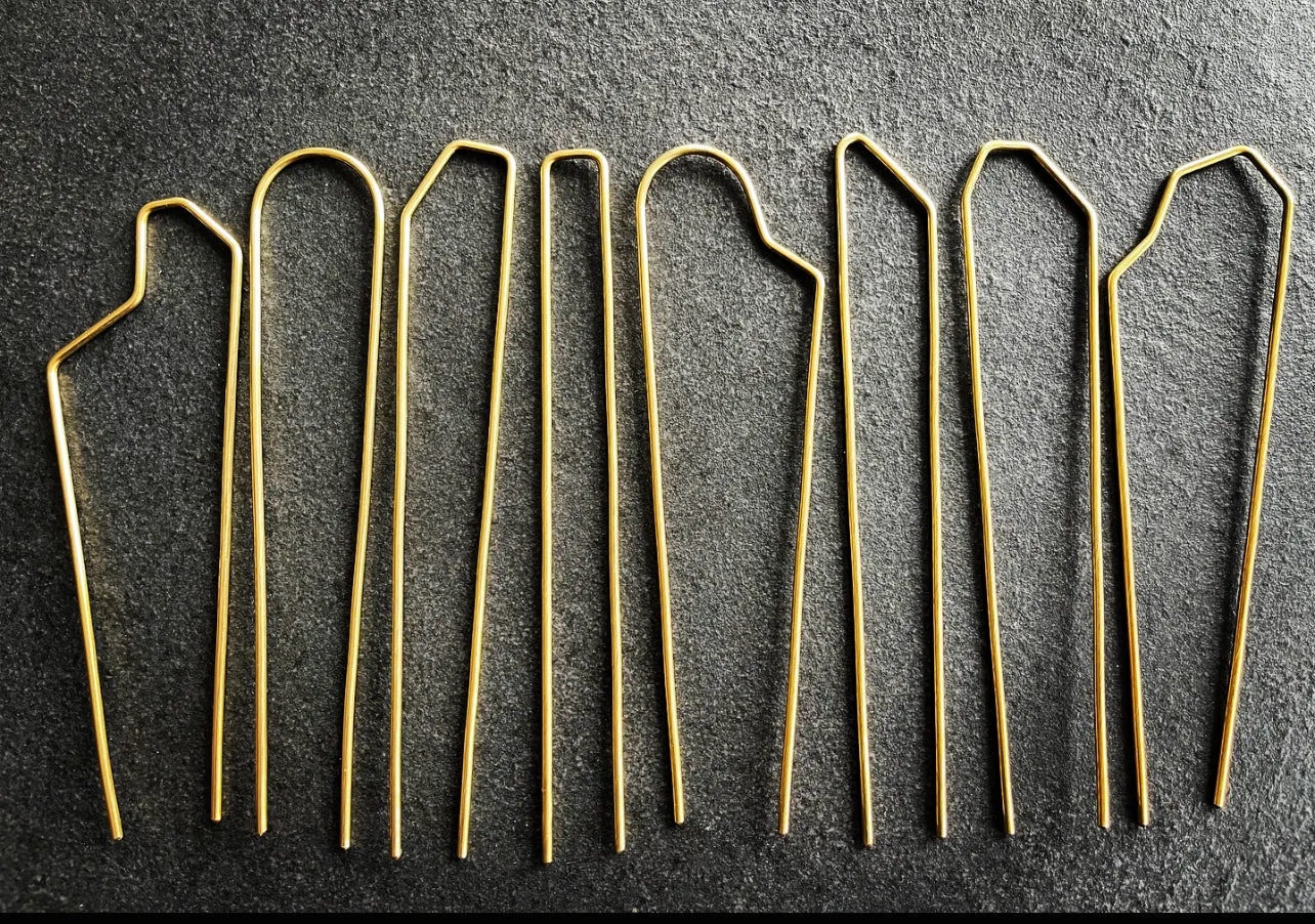 Red Brass Hairpin