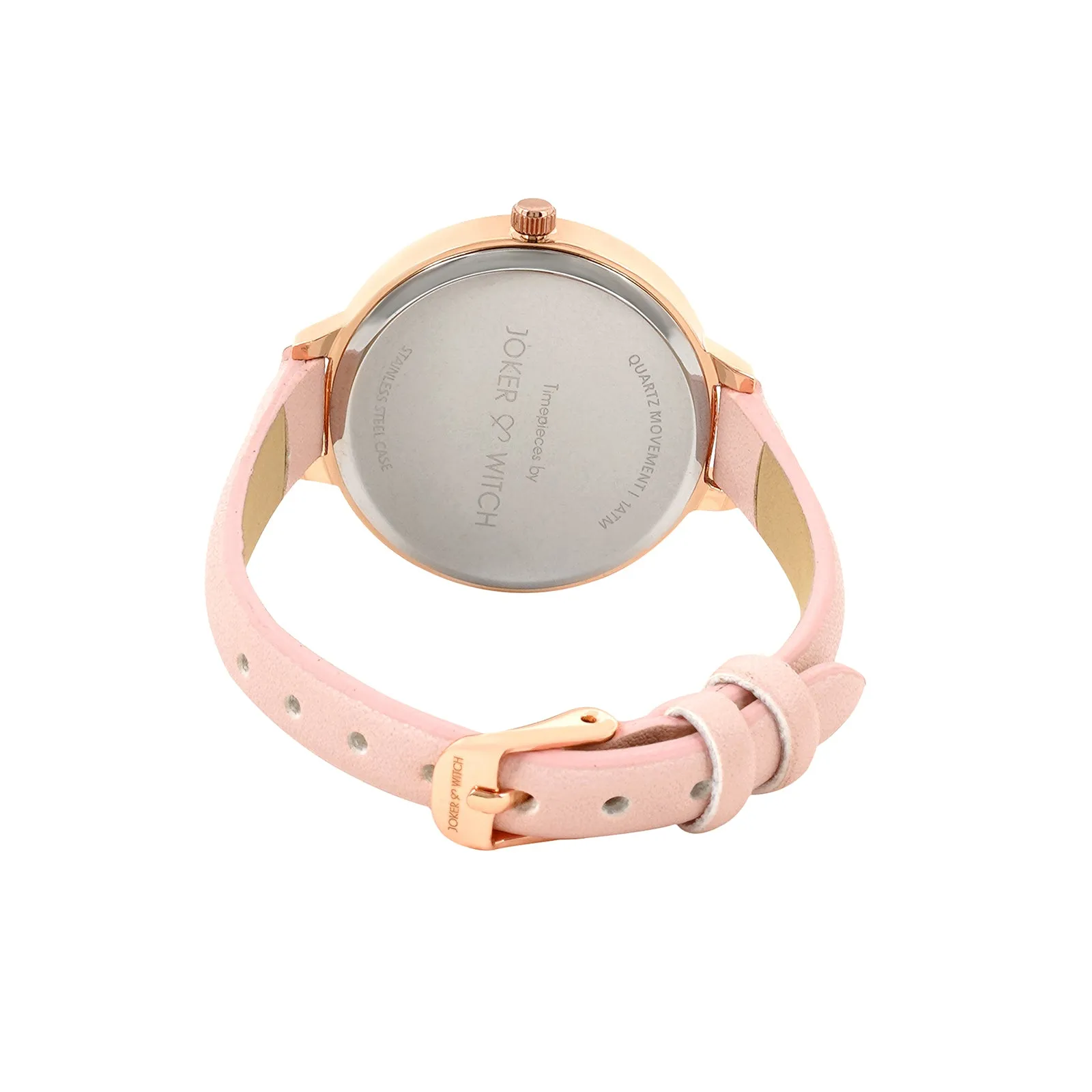 Sunrise All Pink Rhinestone PU Strap Watch
