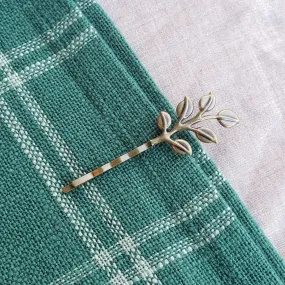Tiny Brass Branch Hairpin